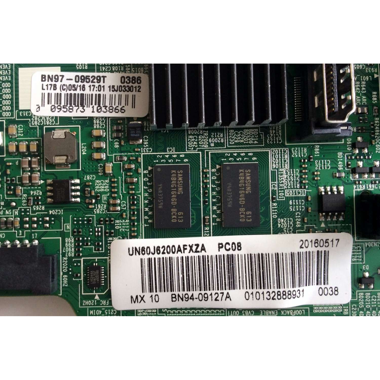 MAIN PARA TV SAMSUNG NUMERO DE PARTE BN94-09127A / BN41-02245A / BN97-09529T / PARTE SUSTITUTA SKU 13439 / NUMERO DE PARTE BN94-00005U / PANEL CY-DF600CGSV6H / MODELOS UN60J6200AFXZA EA03 / UN60J6200AFXZA NS02 - Imagen 2